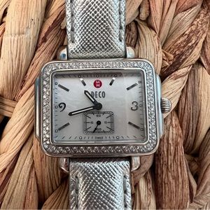 Michele Deco watch. Needs new battery. Brand new Michele band.
